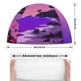 yanfind Swimming Cap Beach Landscape  Sunset Scenery MacOS Big Sur IOS Elastic,suitable for long and short hair