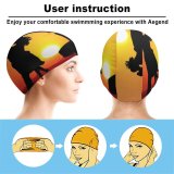 yanfind Swimming Cap Love Couple Romantic Kiss Sunset Silhouette Car Together Elastic,suitable for long and short hair