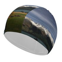 yanfind Swimming Cap Dominic Kamp Lake Wakatipu Queenstown Zealand  Mountains  Range Snow Covered Elastic,suitable for long and short hair