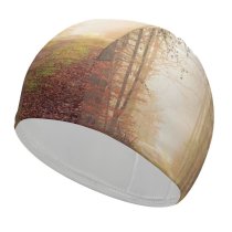 yanfind Swimming Cap Johannes Plenio Forest Autumn Light Path Atmosphere Elastic,suitable for long and short hair