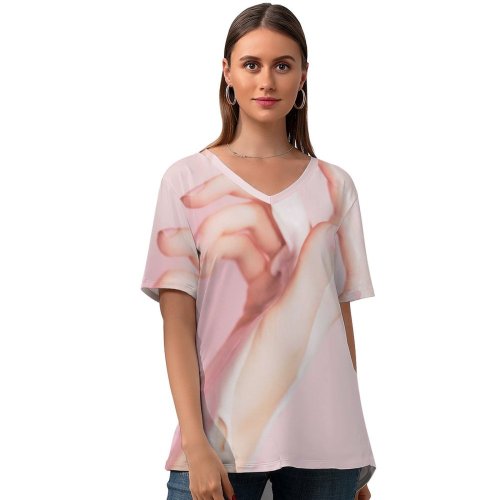 yanfind V Neck T-shirt for Women Blog HQ Wallpapers Skin Nail Beauty Aesthetic Hands Care Pictures Cosmetic Summer Top  Short Sleeve Casual Loose