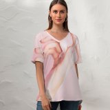 yanfind V Neck T-shirt for Women Blog HQ Wallpapers Skin Nail Beauty Aesthetic Hands Care Pictures Cosmetic Summer Top  Short Sleeve Casual Loose