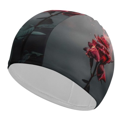 yanfind Swimming Cap Vadim Sadovski Flowers Rose Flower Fire Burning Dark Elastic,suitable for long and short hair