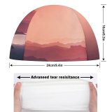 yanfind Swimming Cap RmRadev Sunset  River Mountains Gradient Peach Elastic,suitable for long and short hair