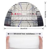 yanfind Swimming Cap Otto Berkeley Architecture Glass Building Spheres  Interior Symmetrical Office Look Skylight Elastic,suitable for long and short hair