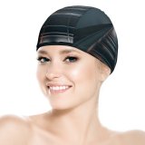 yanfind Swimming Cap Clay Banks Architecture High Rise Building Look Dark Geometrical Symmetry Elastic,suitable for long and short hair