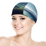 yanfind Swimming Cap Grafixart Mountains Starry Sky Night Aerial Landscape Elastic,suitable for long and short hair