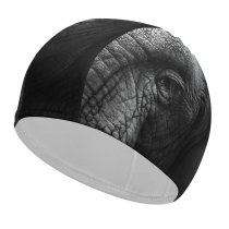 yanfind Swimming Cap Dark Elephant Closeup Elastic,suitable for long and short hair