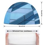 yanfind Swimming Cap Rob Oo Architecture Haagsche Zwaan Hague Netherlands Look Abstract Glass Stripes Elastic,suitable for long and short hair