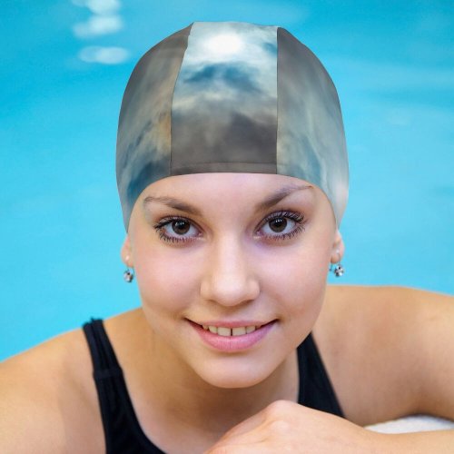 yanfind Swimming Cap Peru Images Space Miraflores  Overcast Airship Parachute Public Outer Astronomy Sky Elastic,suitable for long and short hair