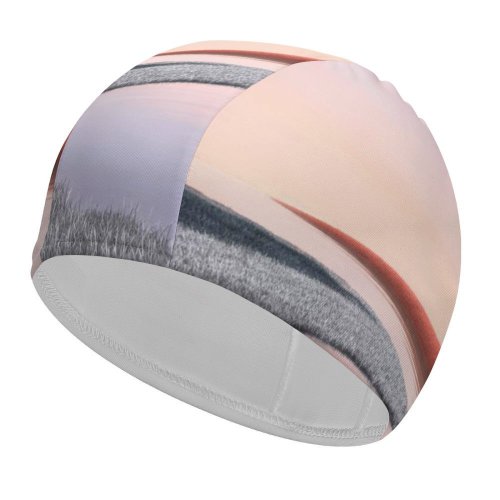yanfind Swimming Cap Landscape Grass Field Lake Clear Sky Microsoft Elastic,suitable for long and short hair
