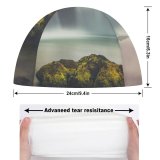 yanfind Swimming Cap Robin Christ Goðafoss Waterfall Iceland Scenic Landscape Elastic,suitable for long and short hair