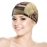 yanfind Swimming Cap Dorothe  Wooden Stairs Forest Jungle Trees Sunlight Wooden Planks Elastic,suitable for long and short hair