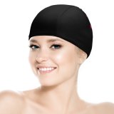 yanfind Swimming Cap Abstract Black Dark Minimal Cyan Gears Minimalist AMOLED Elastic,suitable for long and short hair