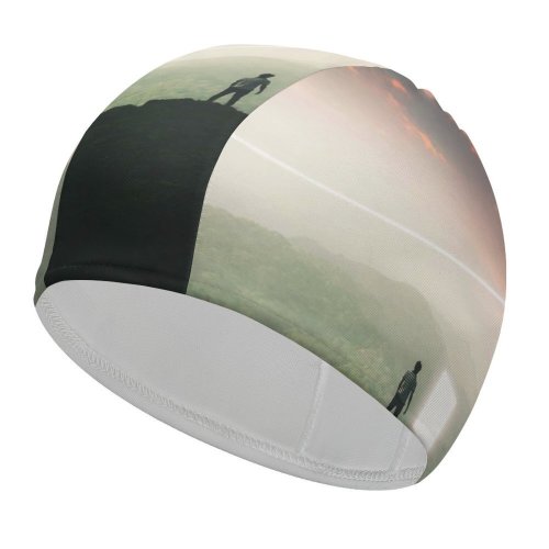 yanfind Swimming Cap Thiago Garcia Fantasy Alone Surreal Planet Landscape Dream Elastic,suitable for long and short hair