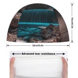 yanfind Swimming Cap Waterfall Forest Autumn Fall  Rays Exposure Elastic,suitable for long and short hair
