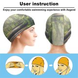 yanfind Swimming Cap Sasin Tipchai Rainforest Wooden  Daylight Footpath Forest Elastic,suitable for long and short hair