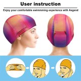 yanfind Swimming Cap Rainbow Images Colorful HQ Texture Colour Wallpapers Inspiration Neon Art Pictures Creative Elastic,suitable for long and short hair