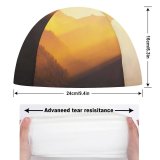 yanfind Swimming Cap Valley Golden Hour Sunlight Mountains Landscape Italy Morning Light Elastic,suitable for long and short hair
