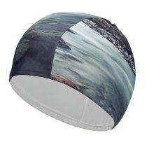 yanfind Swimming Cap River  Mountains Exposure Landscape Rocks Elastic,suitable for long and short hair