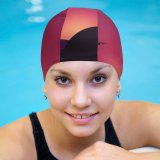 yanfind Swimming Cap Chiara Lily Plane Sunset Starry Sky Sky Elastic,suitable for long and short hair