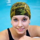 yanfind Swimming Cap Wasim Nazareth Cedar Creek Grist Mill Woodland Washington State Forest Landscape Trees Elastic,suitable for long and short hair