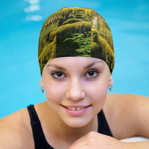 yanfind Swimming Cap Wasim Nazareth Cedar Creek Grist Mill Woodland Washington State Forest Landscape Trees Elastic,suitable for long and short hair