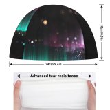 yanfind Swimming Cap Abstract Dark Glitter Glowing Colorful Lights Elastic,suitable for long and short hair