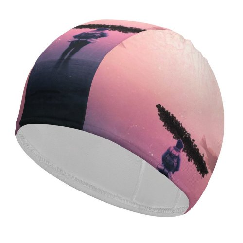yanfind Swimming Cap Thiago Garcia Fantasy Alone Surreal Dream Fishes  Travel Explorer Elastic,suitable for long and short hair