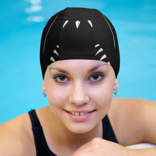yanfind Swimming Cap TheGoldenBox Dark Minimal Panther Art Elastic,suitable for long and short hair