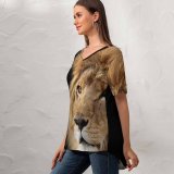 yanfind V Neck T-shirt for Women Mac OS X Lion Lion Summer Top  Short Sleeve Casual Loose