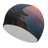 yanfind Swimming Cap Luca Bravo Sunset Cliff Seascape Dawn  Seashore Coastline Sky Elastic,suitable for long and short hair