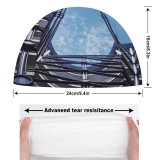 yanfind Swimming Cap Bruno Glätsch Architecture Multistorey Car Park Sky Symmetrical Circular Structure Elastic,suitable for long and short hair
