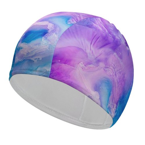 yanfind Swimming Cap Robert Kohlhuber Abstract Liquid Art Pearl Colorful Fluid Elastic,suitable for long and short hair