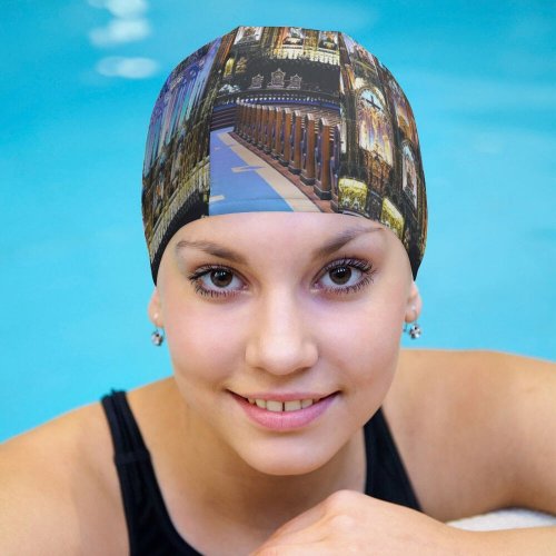 yanfind Swimming Cap Images Basilica Catherdral Building Montréal  Montreal Aisle Notre-Dame Dame De Architecture Elastic,suitable for long and short hair