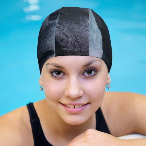 yanfind Swimming Cap Grafixart Moai Statue Easter Island Ancient Architecture Starry Sky Sunset Dawn Heritage Elastic,suitable for long and short hair