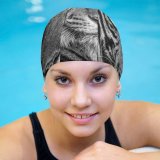 yanfind Swimming Cap Dark  Closeup Portrait Elastic,suitable for long and short hair
