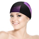 yanfind Swimming Cap B Lake District National Park United  England Purple Sky Silhouette Elastic,suitable for long and short hair