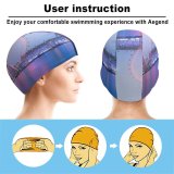 yanfind Swimming Cap William Warby London  Ferris Wheel River Thames Cityscape Dawn Morning Fog Elastic,suitable for long and short hair