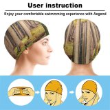 yanfind Swimming Cap Johny Goerend Tree Trunks Forest Greenery Outdoor Daytime Woods Elastic,suitable for long and short hair