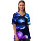 yanfind V Neck T-shirt for Women William Warby Abstract Dark Stands Purple Summer Top  Short Sleeve Casual Loose
