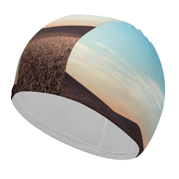 yanfind Swimming Cap Karan Gujar Dry Fields Sunny Summer Landscape Elastic,suitable for long and short hair