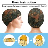 yanfind Swimming Cap Clay Banks Autumn Trees Forest Aerial Birds  Trees Elastic,suitable for long and short hair