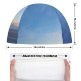 yanfind Swimming Cap Clear Sky Sunset Dusk Starry Horizon Beach Seascape Rocky Shore Elastic,suitable for long and short hair
