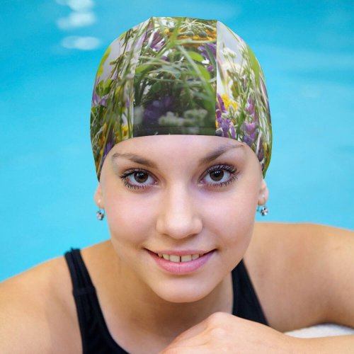yanfind Swimming Cap Images Floral Vines Flora Spring Wildflowers California Flowers Aster Wallpapers Mimosa Plant Elastic,suitable for long and short hair