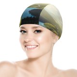 yanfind Swimming Cap Robin Christ Banff National Park Peyto Lake Canadian Rockies Mountains Forest Daylight Elastic,suitable for long and short hair