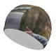 yanfind Swimming Cap Images Go Public Traveler Hood Wanderlust Travel Tree Backpack Hitchhiking Hitchhiker Road Elastic,suitable for long and short hair