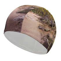 yanfind Swimming Cap Collins Aspen Trees Pathway Forest Rocks Trails Beautiful Elastic,suitable for long and short hair