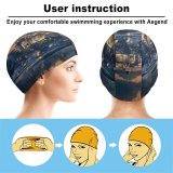yanfind Swimming Cap Grafixart Mont SaintMichel Island Ancient Architecture Reflection Night Sunset Dawn Evening Sky Elastic,suitable for long and short hair