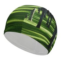 yanfind Swimming Cap Grass Trees Woods Daylight Forest Landscape Elastic,suitable for long and short hair